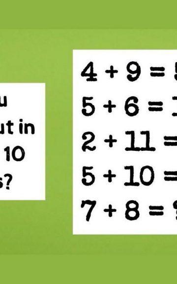 Quiz: Nobody Can Solve This IQ Exercise In Less Than 10 Seconds.