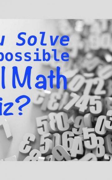 Quiz: Crack This Impossible Mental Math Quiz