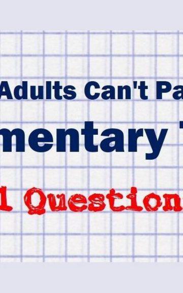 Quiz: 97% Of Adults Can't Pass This Elementary Test